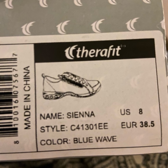 Therafit Blue Tweed Walking Shoes NIB - Picture 5 of 6